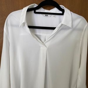 Uniqlo Officewear Skipper Collar Blouse